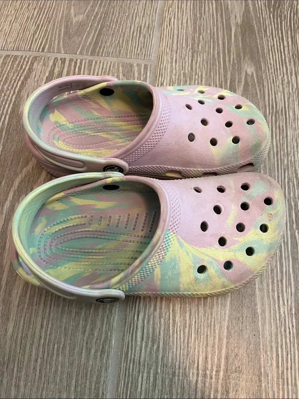 Kids multi color crocs